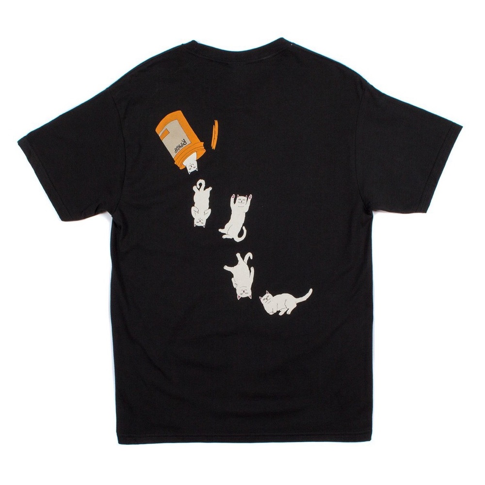 Rip N Dip Cat Pills Black Tee Medium